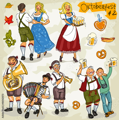 Oktoberfest - hand drawn collection - part 2. 