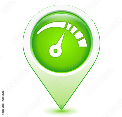 jauge sur marqueur géolocalisation vert