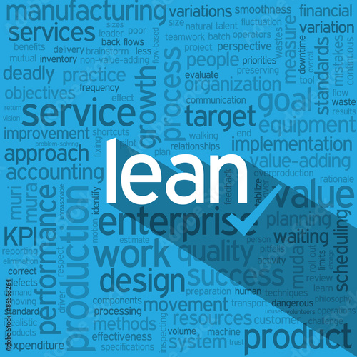 LEAN tag cloud with tick