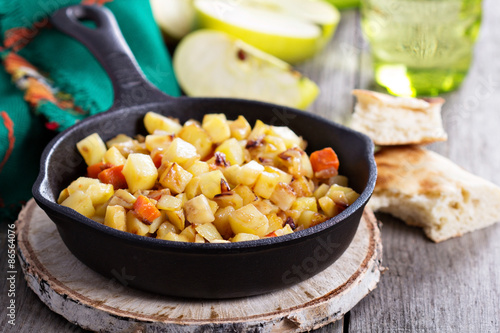 Root vegetable hash with apple
