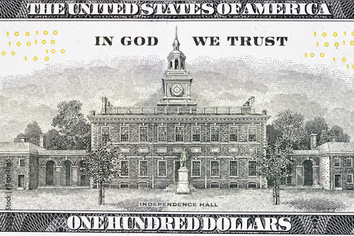 Wallpaper Mural Back of the new U.S. 100 dollar bill Torontodigital.ca