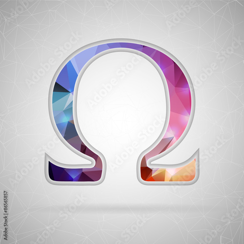 Abstract Creative concept vector icon of omega. For Web and