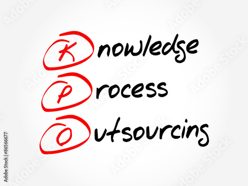 KPO - Knowledge Process Outsourcing, acronym business concept