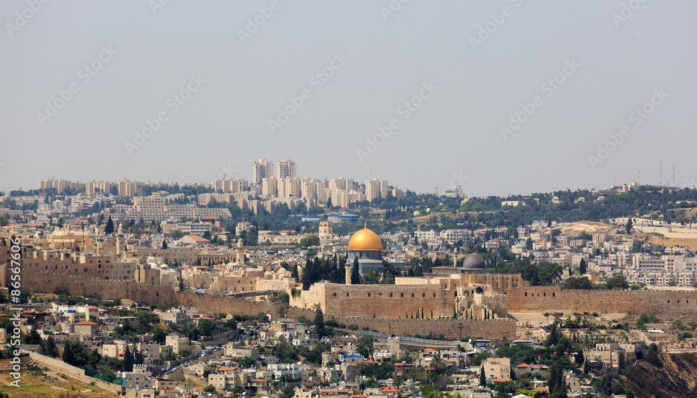 View of Jerusalem, capital of Israel from southern side