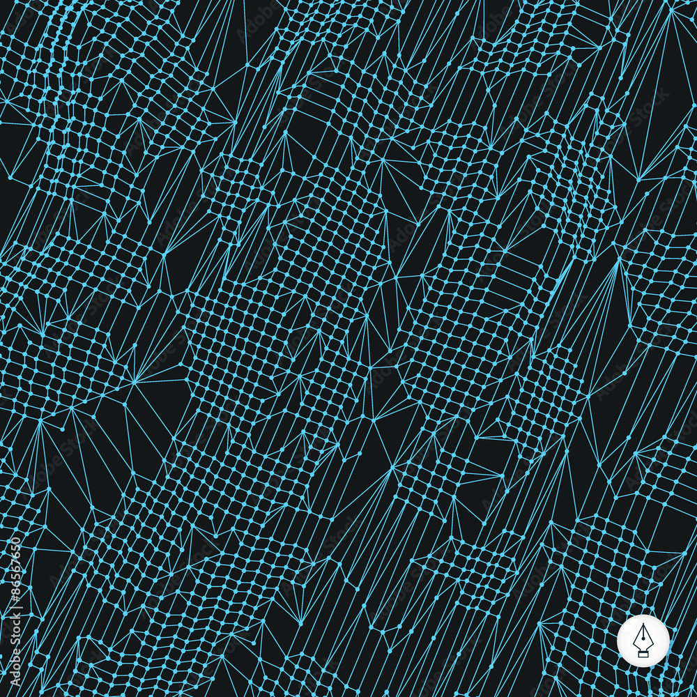 Network abstract background. 3d technology vector illustration. 