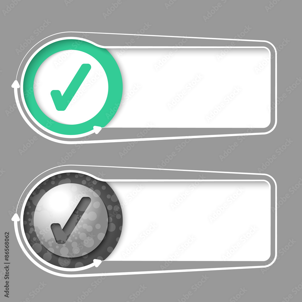 Vector frames for your text with abstract sample and check box Vector frames for your text with abstract sample and check box