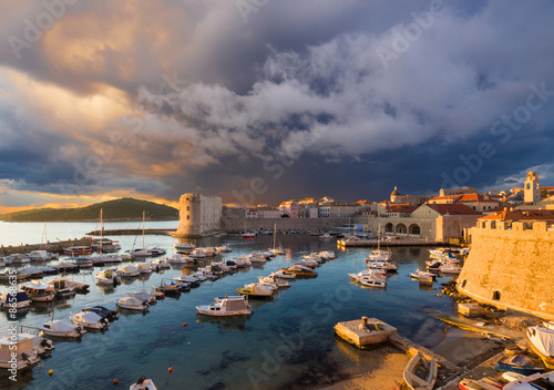city port in Dubrovnik. Croatia.