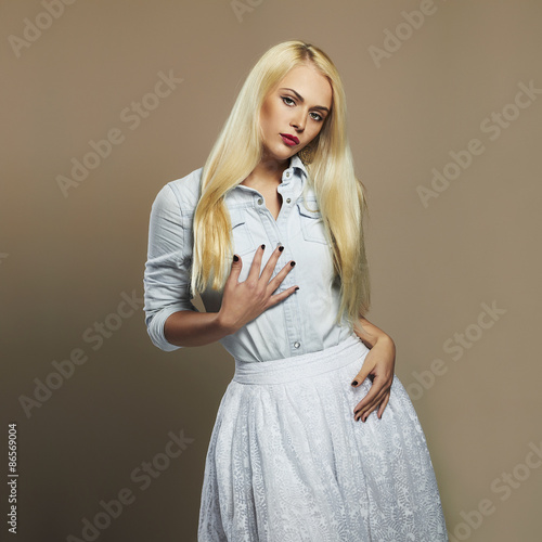 beautiful girl.stylish young blond woman.new wedding fashion