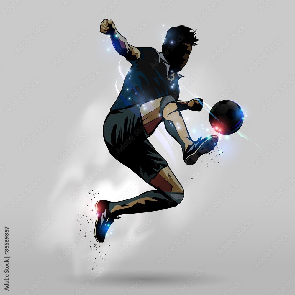 Fototapeta premium Soccer jumping touch ball 02