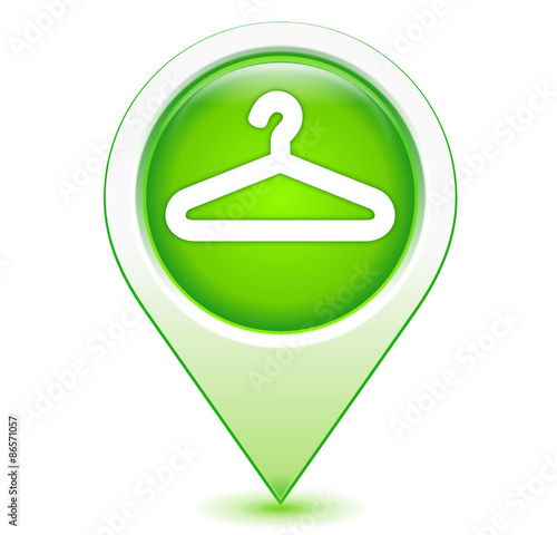 vestiaire sur marqueur géolocalisation vert