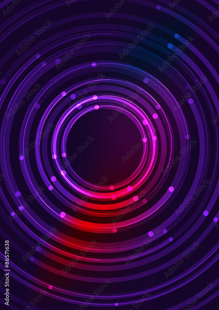 Abstract color glowing lines in dark space with stars and light Abstract color glowing lines in dark space with stars and light