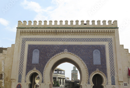 Arcos típicos de la arquitectura árabe, Marruecos, Norte de África