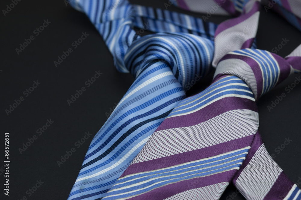 Obraz premium Man's tie on a black background