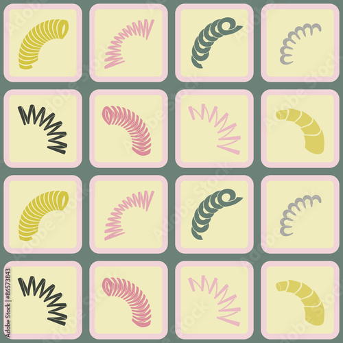 Seamless background with Springs for your design