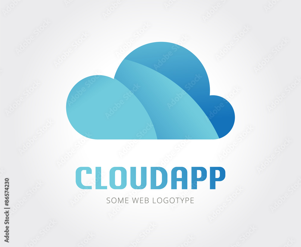 Abstract cloud logo template for branding and design Abstract cloud logo template for branding and design