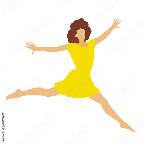 silhouette icon spring girl