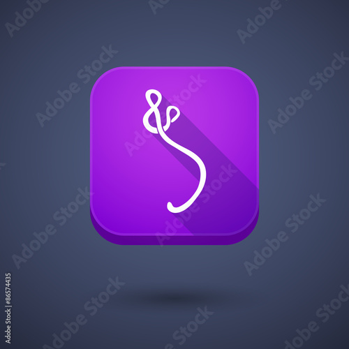 App button with an ebola sign
