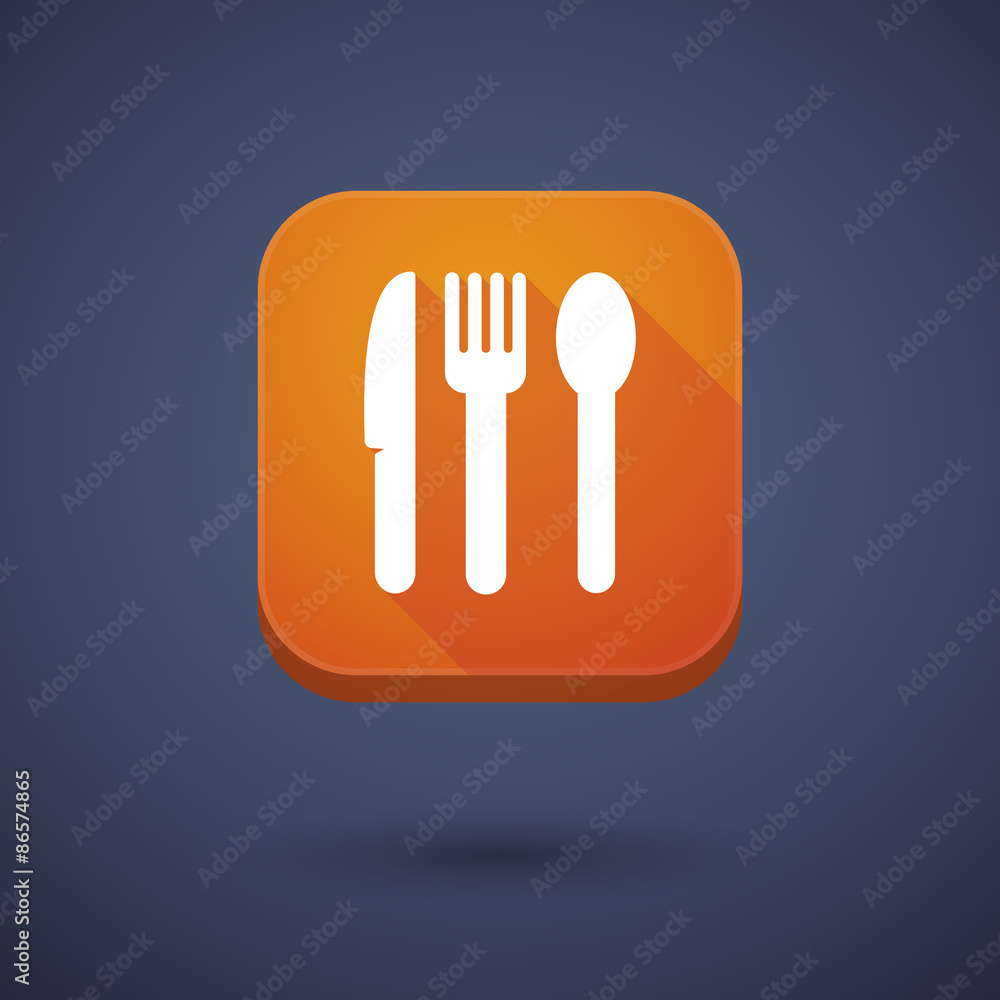 App button with cutlery App button with cutlery