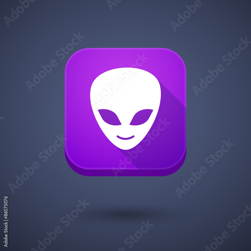 App button with an alien face