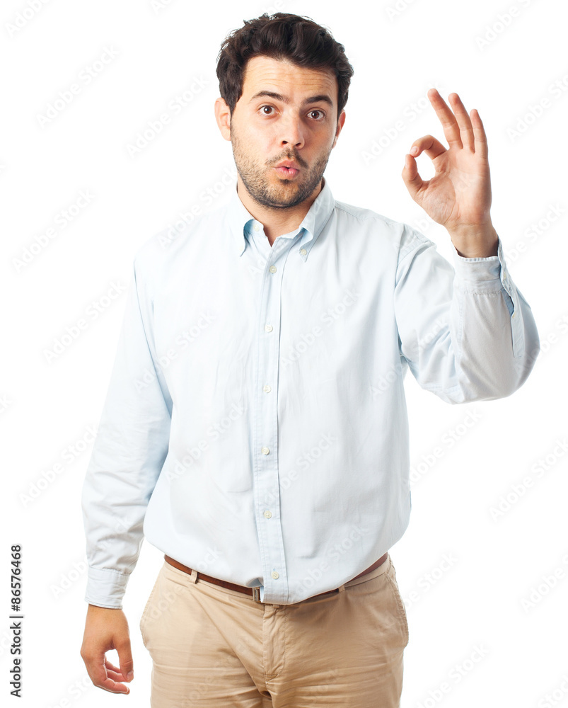 young successful man on a white background young successful man on a white background
