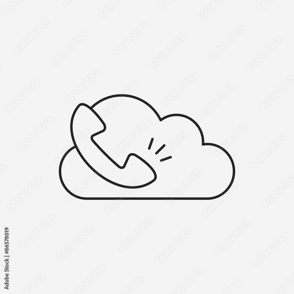 i-cloud line icon i-cloud line icon
