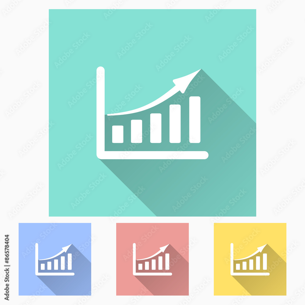 Obraz premium Growing graph icon