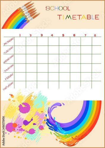 School timetable 