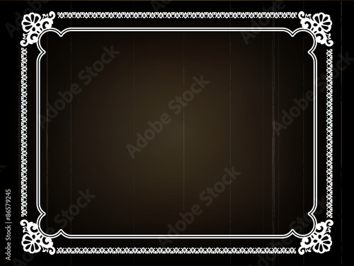 Old silent movie frame in art nouveu style