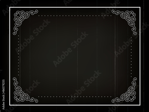 Old silent movie frame in art nouveu style