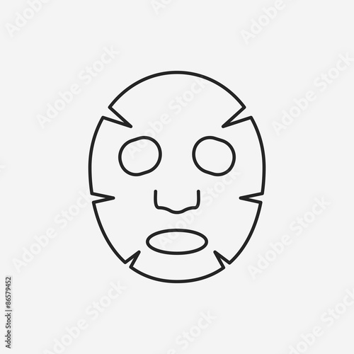 Facial mask line icon
