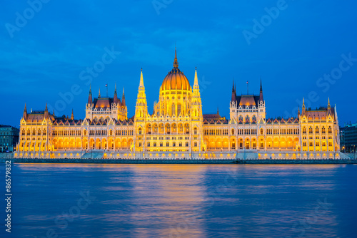 Budapest Parliament at night - Budapest - Hungary
