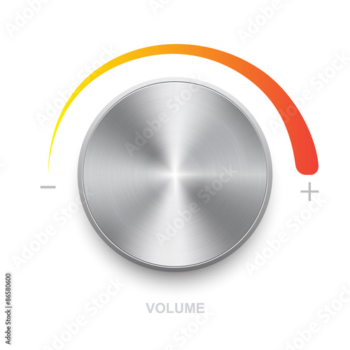Vector volume control on a white background