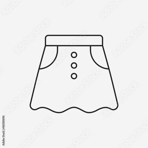 skirts line icon