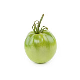 Green tomato on white