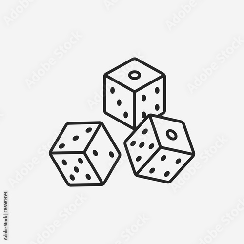 Dice line icon