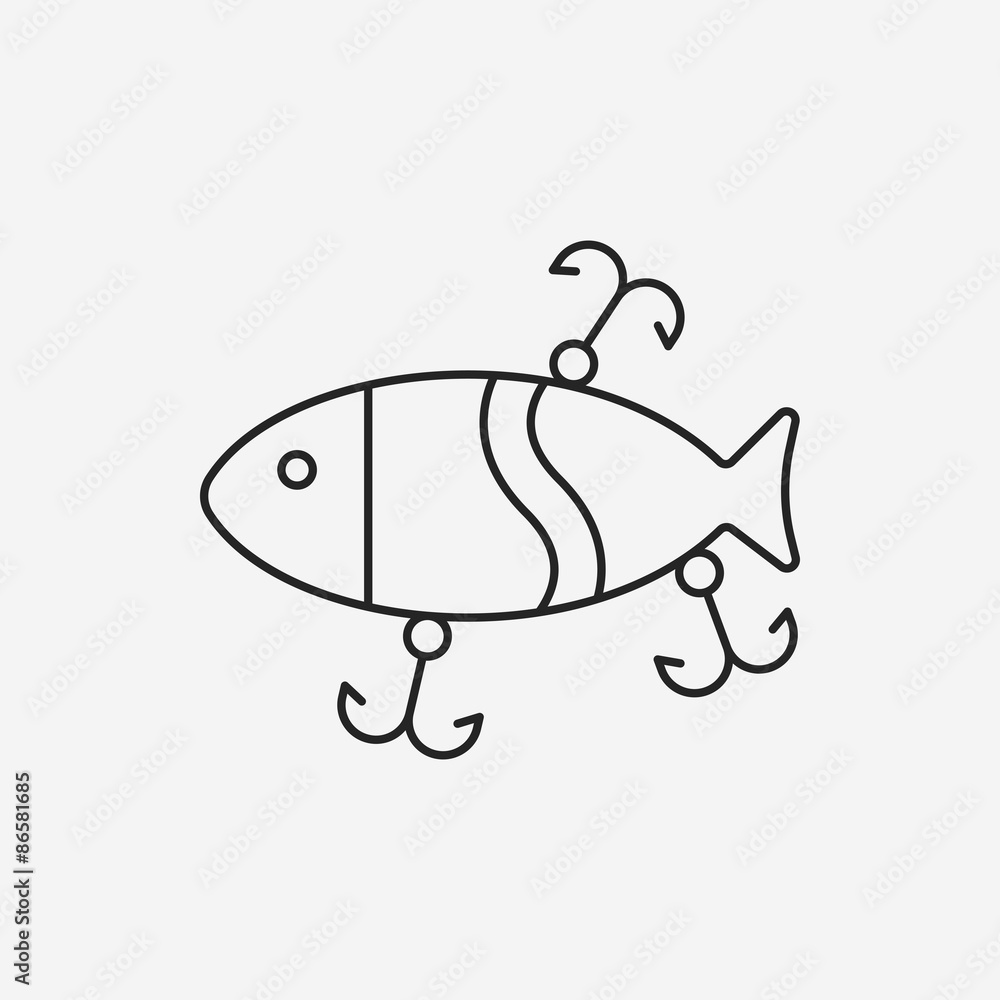 fishing bait line icon
