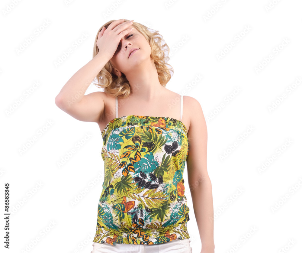 Girl in summer clothing isolated on white Girl in summer clothing isolated on white