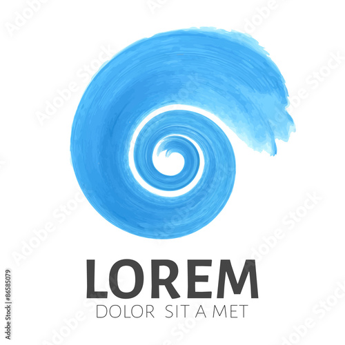 Blue wave  logo template
