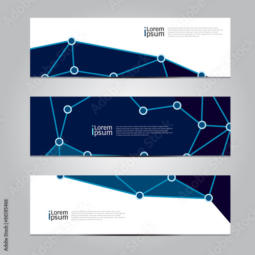 Vector design Banner network technology medical background. 