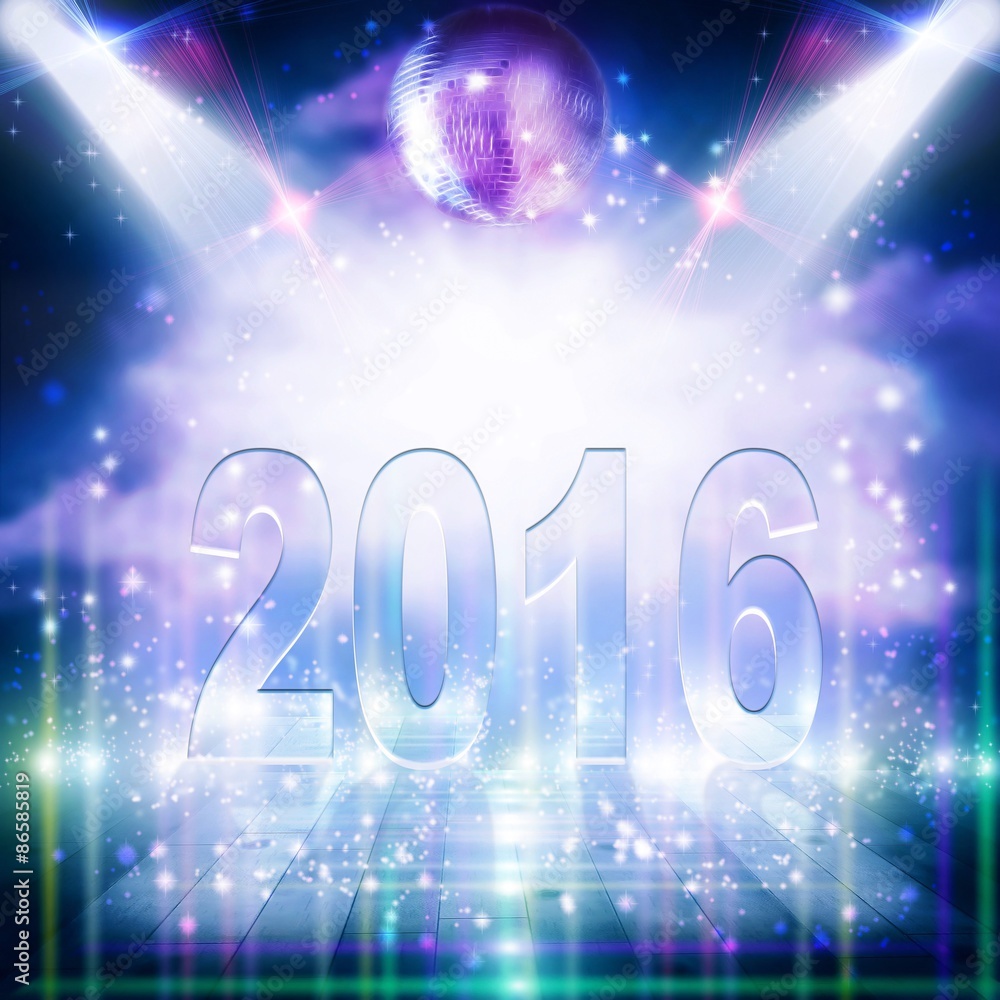 Abstract disco background, new year 2016. Abstract disco background, new year 2016.
