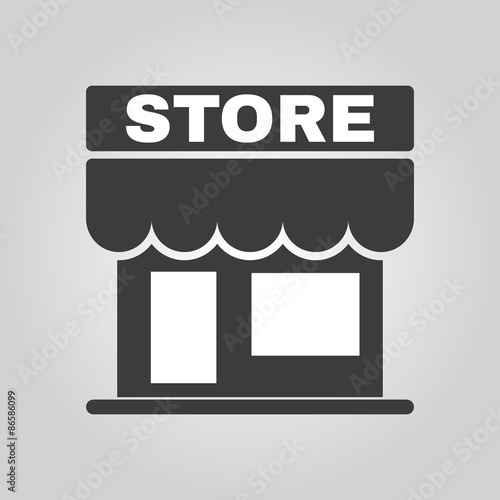 The store icon. Shop and retail, market symbol. Flat