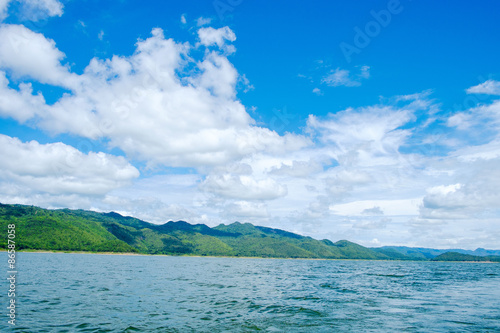 mountains lake river sky and natural attractions in Srinakarin D