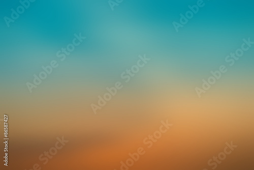 Blur abstract Gradient orange and aqua blue  background © PeoGeo