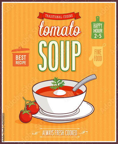 Vintage Tomato Soup Poster.