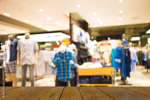 Blurred image of shopping mall and bokeh background