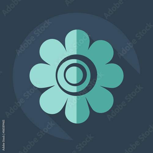 Flat modern design with shadow icon flower