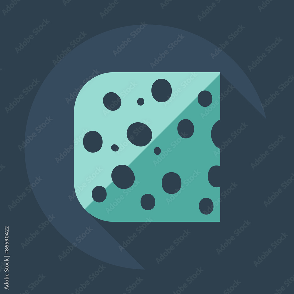 Flat modern design with shadow icons cheese Flat modern design with shadow icons cheese