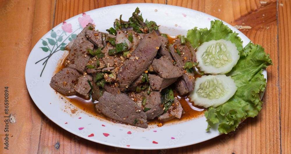 Cooked Liver in Spicy Condiment.