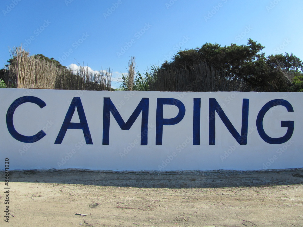 Scritta Camping