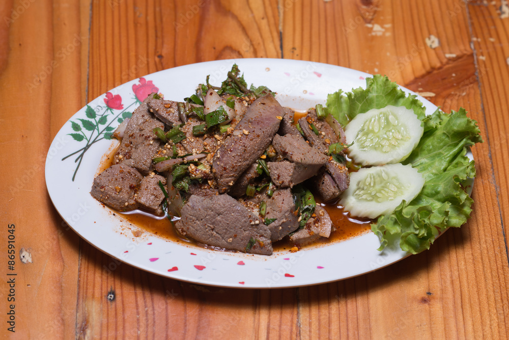 Cooked Liver in Spicy Condiment.